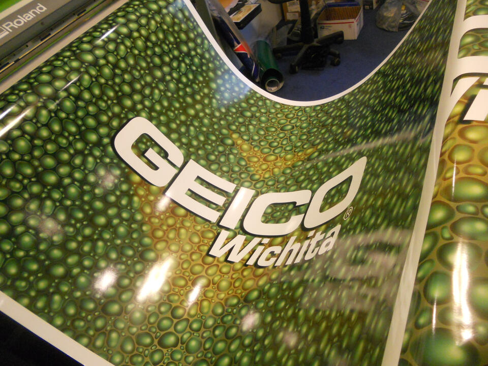 "Geico" vehicle wrap